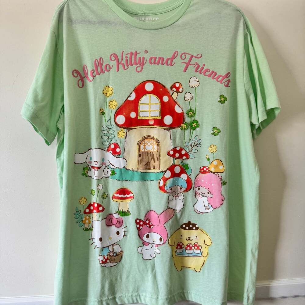 Hello Kitty and Friends Mushroom Garden Portrait T-Shirt